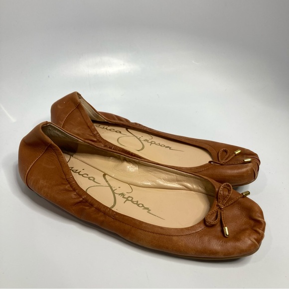Jessica Simpson leather ballet flats size 9.5 - Picture 1 of 5